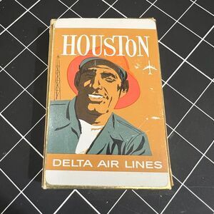 Vintage Delta Airlines Houston Texas Royal Jet Service Playing Cards Deck